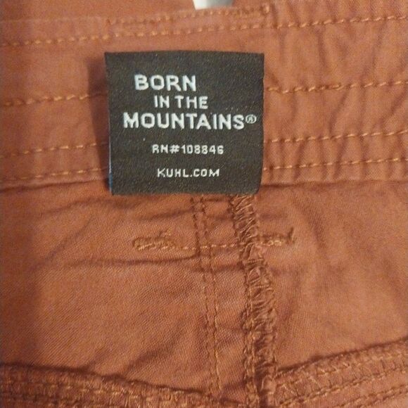 Kuhl Women's Roll Up Cargo Pants Sz 12 Rust Snap Pockets Gorpcore Hiking Camping - Picture 9 of 15